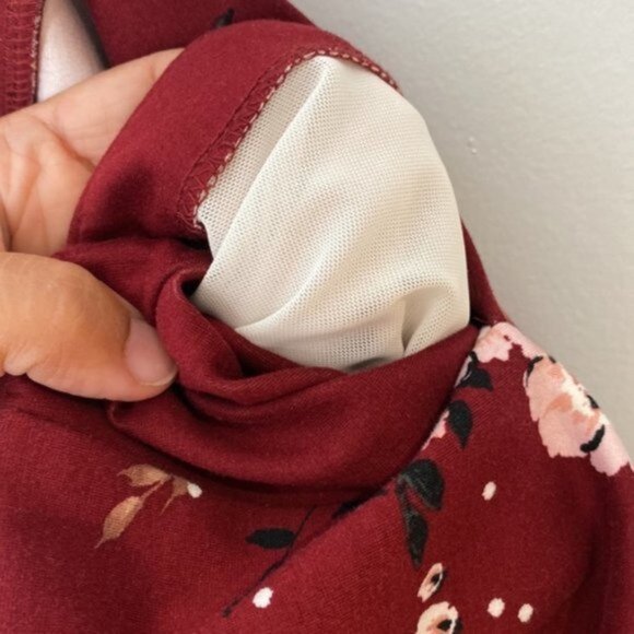 Torrid Women Burgundy All Over Floral Print Trousers Size 00 - Picture 11 of 12